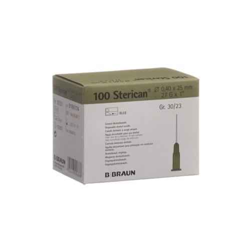 Jehla inj. 0,4x25 šedá 100ks Braun