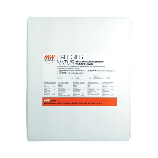 M+W Hartgips Natur žlutá 25 kg