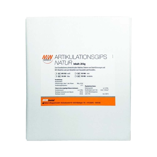 M+W artikulační sádra Natur 20 kg