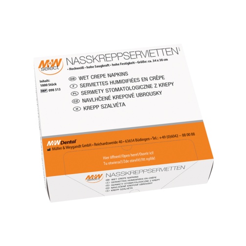 M+W Krepové ubrousky 1000ks (34x38cm)