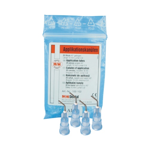 M+W Kanyly pro leptací gel zahnuté 45° (25ks)