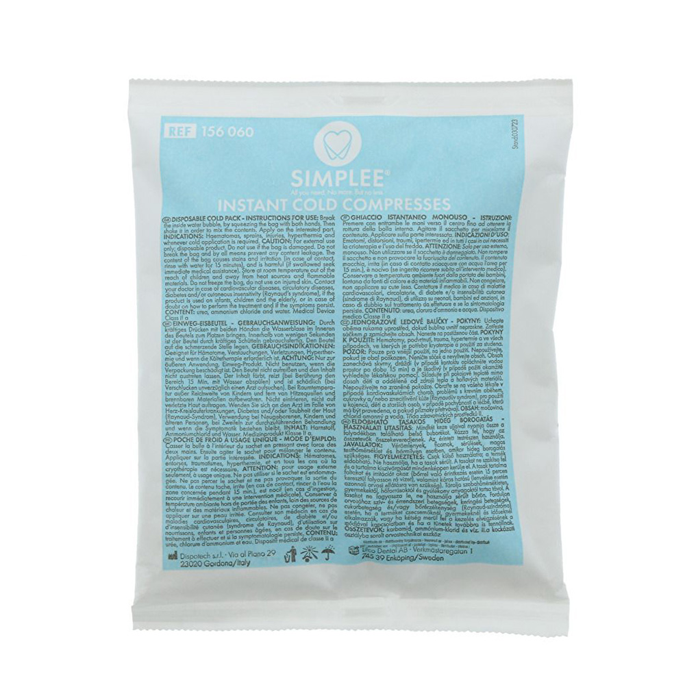 Simplee London SIMPLEE Instant Cold Compresses - chladící obklady 10 ks - Dentamed