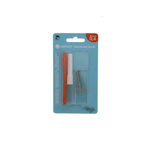 SIMPLEE Mezizubní kartáčky 0,4mm; 12 ks (oranžová) SIMPLEE Mezizubní kartáčky 0,4mm; 12 ks (oranžová)