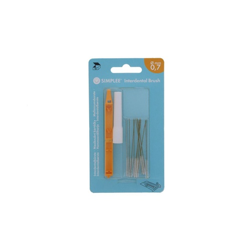 SIMPLEE Mezizubní kartáčky 0,7mm; 12 ks (žlutá) SIMPLEE Mezizubní kartáčky 0,7mm; 12 ks (žlutá)