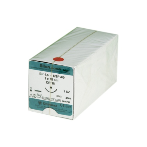 Silon monofil blue 3EP - 2/0, DS19, 1x45cm, 24ks Silon monofil blue 3EP - 2/0, DS19, 1x45cm, 24ks