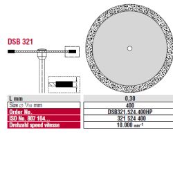 Diamantový disk na sádru sintrovaný