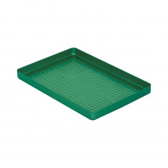 Tray Standard AL (284×183×17 mm) zelený perforovaný