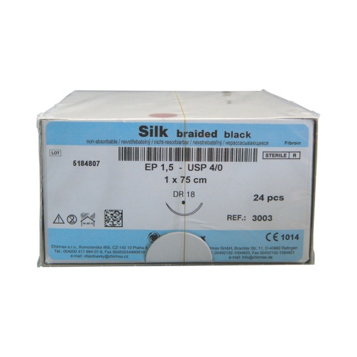 Silk br.black 1,5EP - 4/0, DS15, 1x45cm, 24ks Silk br.black 1,5EP - 4/0, DS15, 1x45cm, 24ks