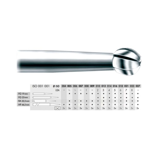 Tvrdokovový vrtáček kulička FG 027 5ks