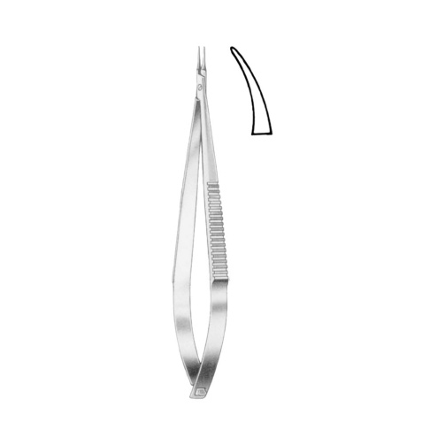 Castroviejo jehelec mikro zahnutý hladký; 14,0 cm