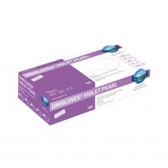 Rukavice Unigloves Nitrile Violet Pearl /M/ 100 ks fialové