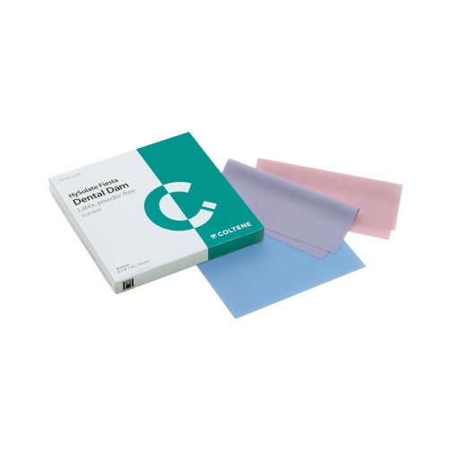 HySolate Fiesta Latex Dental Dam assorted medium 152x152, 36 ks