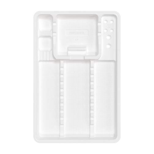 ASA tácky plastové zrnitý povrch bílé 281x183x17mm 400ks