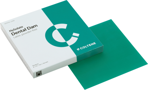 HySolate Latex Dental Dam střední zelené 152x152, 36 ks