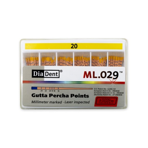 DiaDent GP čepy 020/.02 120ks kalibrované