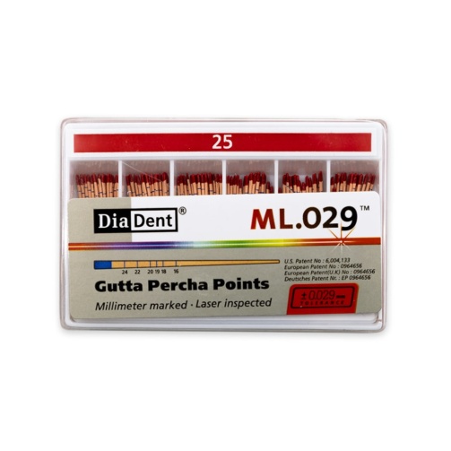 DiaDent GP čepy 025/.02 120ks kalibrované