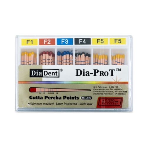 Dia-PRO T gutaperčové čepy F1-F5 60ks