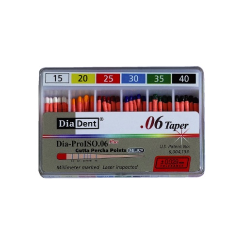 DiaDent GP čepy 15-40/.06 60ks kalibrované