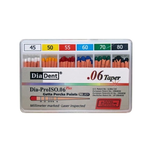 DiaDent GP čepy 45-80/.06 60ks kalibrované