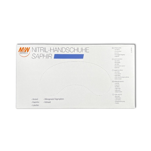 M+W Rukavice Nitril bez pudru /M/ 100 ks modré