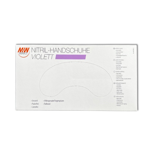 M+W Rukavice Nitril bez pudru /L/ 100 ks fialové