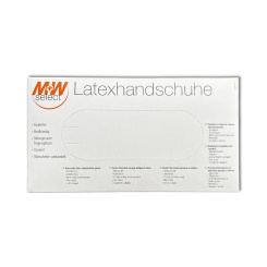 M+W Rukavice Latex bez pudru