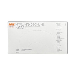 M+W Rukavice Nitril bez pudru (bílé, modré, fialové)