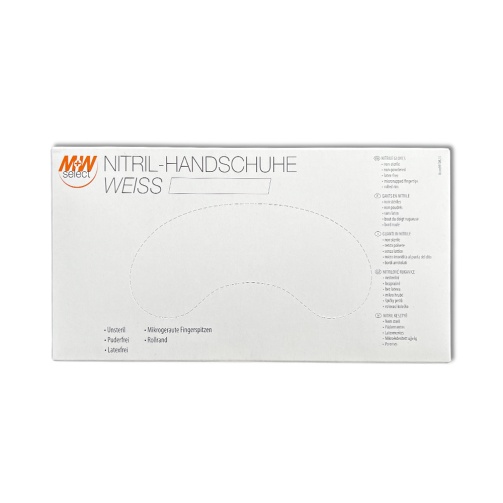 M+W Rukavice Nitril bez pudru /S/ 100 ks bílé