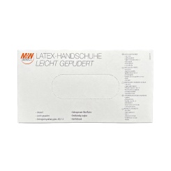 M+W Rukavice Latex Sensitive s pudrem