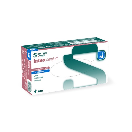 Rukavice Sempermed Latex bez pudru /S/ (6-7) 100ks Rukavice Sempermed Latex bez pudru /S/ (6-7) 100ks