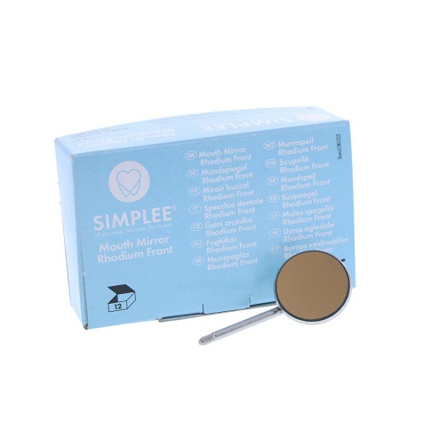 SIMPLEE Zrcátko 4 ploché Rhodium 12ks