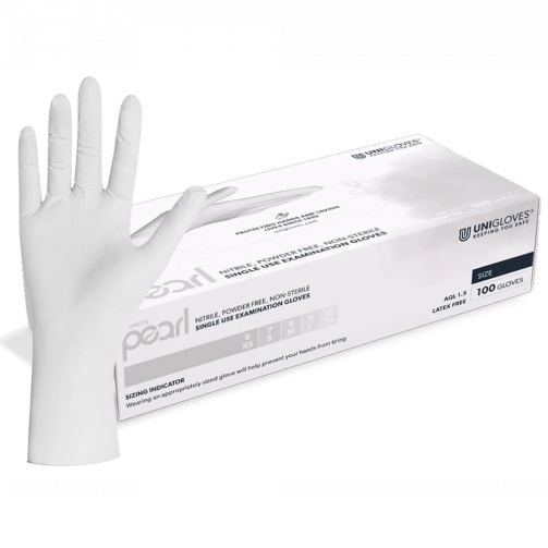 Rukavice Unigloves Nitrile White Pearl /XS/ 100 ks bílé